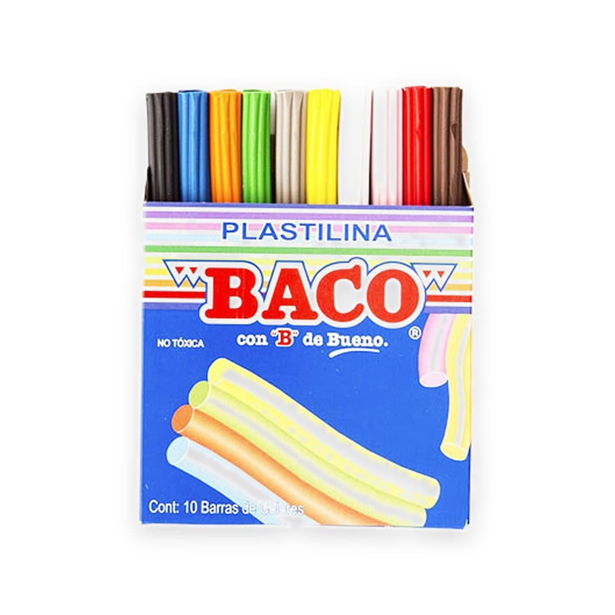 Plasticina Baco, 10 barritas